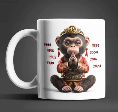 Produktbild von Affe Chinesisches Jahres Sternzeichen Tasse Kaffeetasse Teetasse Geschenkidee