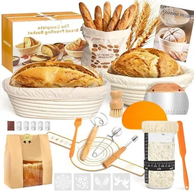 Productafbeelding van Gistvrije zuurdesem rijsmand voor het perfect laten rijzen van brooddeeg, ideaal voor thuisbakkers