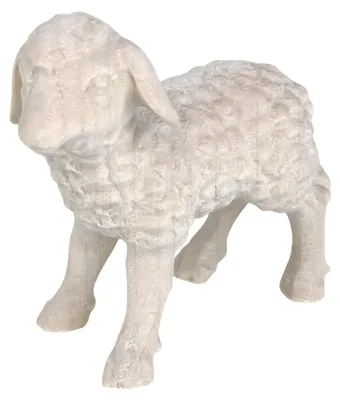 Stehende Lammfigur aus Ahornholz, 10 cm, natur