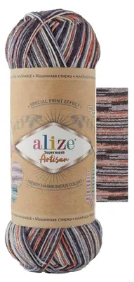 100g Sockenwolle Alize Superwash Artisan 75% Wolle Strickwolle Häkelgarn Gentleman