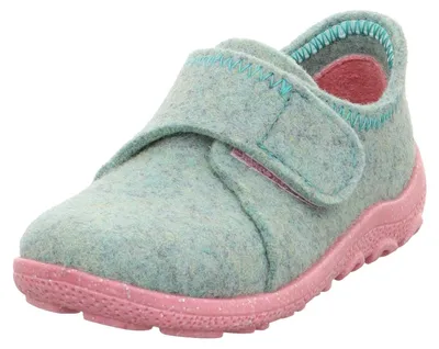 Productafbeelding van Superfit meisjes sloffen, model HAPPY, kleur: felgroen/roze, artikelnummer: 7500