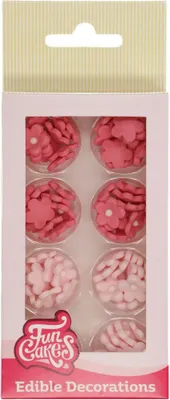 Produktbild von FunCakes Zuckerdekorationen Rosa Blüten Set/64