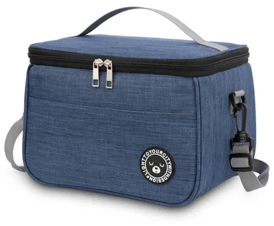 Image de Sac isotherme pliable de 9 litres, étanche, de couleur bleue, dimensions : 28 x 18 x 18 cm