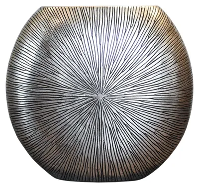Immagine prodotto di Vaso da terra ATENA in fibra di vetro, argento solido, 55x50 cm