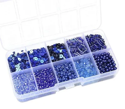 Image de Elzusha - Ensemble de perles et de paillettes - Diverses couleurs pour la création de bijoux et de décorations
