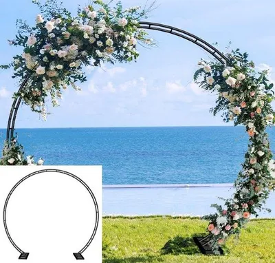 Produktbild von Metallbogen für Hochzeiten und Garten - Schwarz, 200 x 150 cm