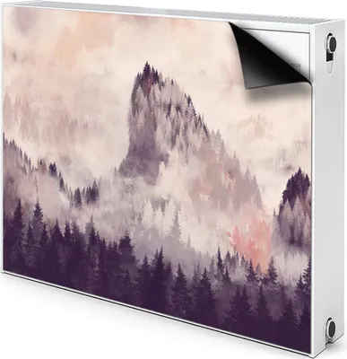 Produktbild von Magnet Heizkörper Heizkörper-Abdeckung Heizkörperabdeckung 110x60 cm  - Berg im Wald