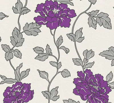 Produktbild von Blumentapete Lila Papiertapete 366954 Wandtapetenrolle A.S. Création Tapete