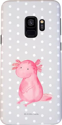 Produktbild von Mr. & Mrs. Panda Samsung Galaxy S9 Handyhülle Axolotl Niedlich - Grau Pastell - Geschenk, Hülle, Weisheit, Smartphone, Liebe, Handy Schutzhülle, Lebensweisheit, Fröhlich