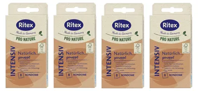 Produktbild von 32x Ritex Pro Nature Intensiv Kondome mit Noppen & Rillen - Standardgröße