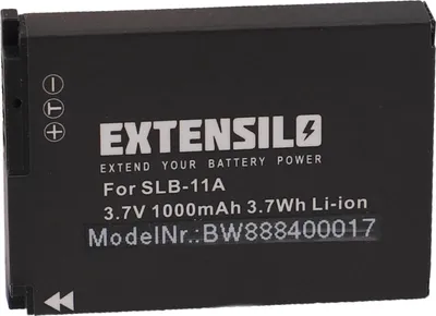 Produktbild von EXTENSILO Akku Ersatz für Samsung SLB-11a für Kamera (1000 mAh, 3,7 V, Li-Ion)
