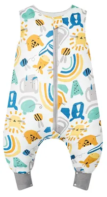 Productafbeelding van Slaapzak met voeten 70 cm, 1,0 TOG, 100% katoen, mouwloos, voor baby's