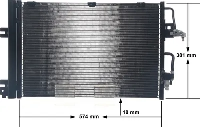 Produktbild von MAHLE AC 377 001S Kondensator Klimaanlage Klimakondensator für OPEL ZAFIRA B (A05) +Trockner