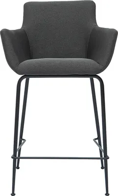 Produktbild von Miliboo - Barhocker anthrazitgrauer Stoff H65 cm (2er-Set) CARLIE