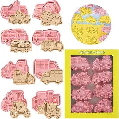 Obrázok produktu pre Malá ručná formička na fondán, 8 kusov, 3D formičky na sušienky, pre deti, kovové