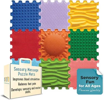 Imagen del producto de Alfombrilla sensorial para niños (Arcoíris estimulante)