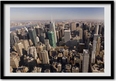 Produktbild von Bild - Bilderrahmen - 100 cm x 70 cm - MDF - Rahmen - Foto - Wandkunst Flug Vogel in New York