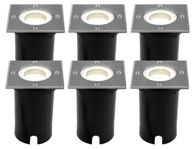 Image de Ledvion Lot de 6 Spot LED Encastrable Exterieur IP67 3W 345Lm 4000K GU10