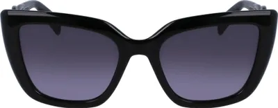 Produktbild von Elegante Damen-Sonnenbrille in Schwarz mit blauen Gläsern