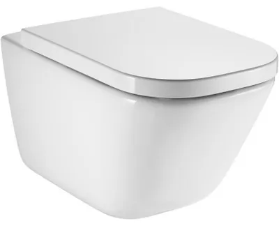 Image de ROCA Pack Cuvette WC THE GAP suspendue sans bride - abattant frein chute - Blanc