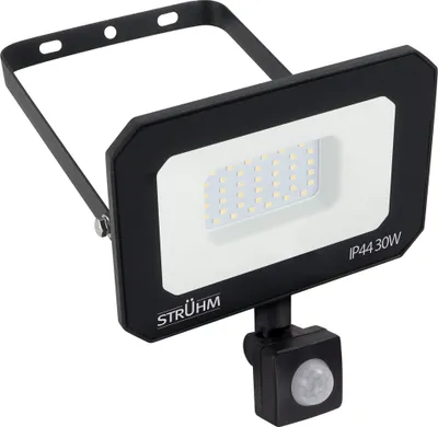 Obrázek produktu pro LED venkovní nástěnné svítidlo hliníkové čidlo pohybu IP44 15,5 cm vysoké s vypínačem černé bílé hranaté 3710 lm
