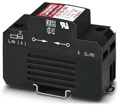 Produktbild von Phoenix Contact 2800107, 230 V, Schwarz, Polyamid, IP20, 254,7 g, 35,5 mm