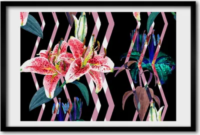 Produktbild von Bild 60x40 MDF-Rahmen, Wandkunst Tropical Lilie