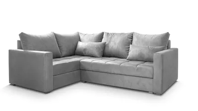 Produktbild von Masseno Ecksofa LIRENO L-S mit Schlaffunktion L-Form, Sofa mit Bettkasten, Wohnzimmersofa, Couch, Soffa, Bettsofa, Couchgarnitur- Hellgrau, PAROS 05