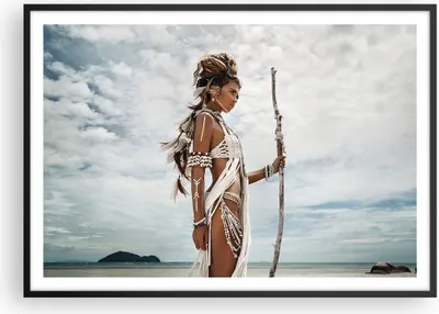 Produktbild von Gerahmtes Poster - Schwarzer Rahmen - Brennen Mann Frau - 100x70 cm - Wand Bild - Wanddeko - Wandbilder - Kunstposter - Wandposter - Bilderrahmen - Bilder - Kunstdruck - Wandbild - P2BAA100x70-4275