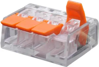 Produktbild von 10 Stk. Verbindungsklemme PCT412 / PCT413 / PCT414 / PCT415 - Farbauswahl : Orange PCT414 (4 Anschlüsse) Farbe: Orange Ausführung: PCT414 (4 Anschlüsse)