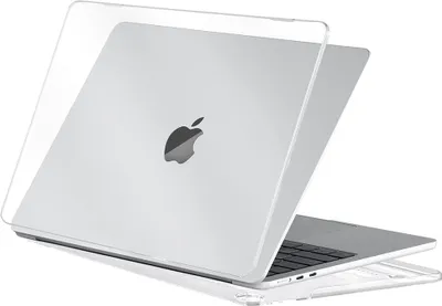 Produktbild von Hülle kompatibel mit NEUEM MacBook Air 13,6 Zoll M2 A2681, Ausgabe 2022, ultradünne glatte Hartschalen-Schutzhülle, kristallklar