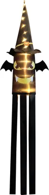 Produktbild von Halloween Fledermaus Geist Lichterkette Batteriebetrieben Hängedeko für Innen Hof Garten Party Deko, Warmweiß