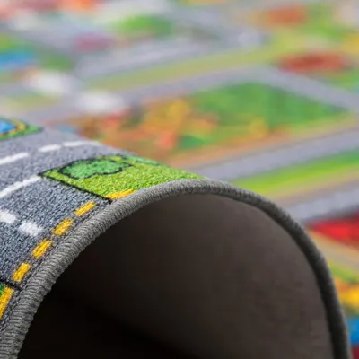 Produktbild von Kinder und Spielteppiche | Große Auswahl an Straßenteppichen | Pflegeleicht und Strapazierfähig, Größe:80x160 cm, Design:Abenteuerland