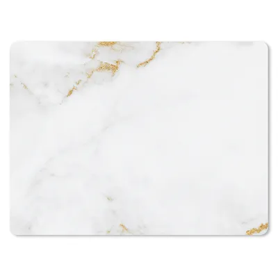 Produktbild von MuchoWow® Mauspad Mousepad Marmor - Gold - Weiß - Luxus 23x19 cm - Mousepads - Maus Mat - Pad - Mausunterlage - Schreibtischunterlage - Mauspad