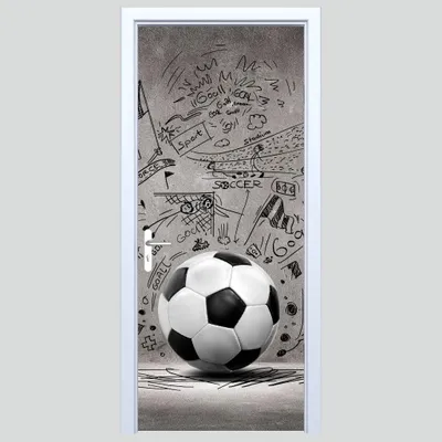 Obrázok produktu pre Nálepka na dvere z futbalovej tkaniny 441PD