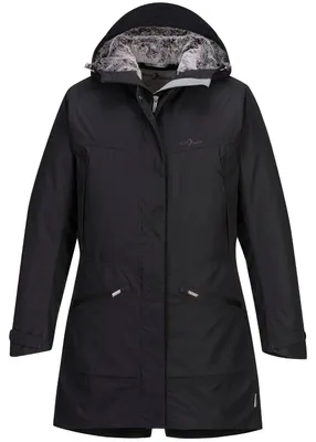 Produktbild von Blue Wave Damen Funktionsparka Funktionsmantel Kalinka - Funktionsjacke mit Fellimitat gefütterte Kapuze in Schwarz Größe 38