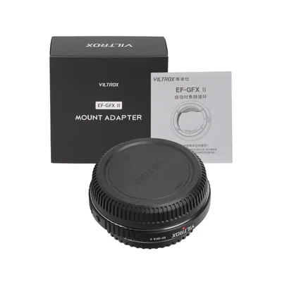 Produktbild von VILTROX EF-GFX II Autofokus-Objektivadapterring, Verwacklungsschutz, EXIF-uebertragung, Typ-C-Upgrade, Ersatz fuer Canon EF-Mount-Objektiv auf GFX-Mount-Mittelformatkamera, kompatibel mit Fuji GFX100, GFX100S, GFX50, GFX50S