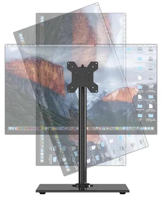 Image de Support mural pour écran de 13 à 32 pouces, avec socle en verre, compatible VESA 75/100 mm, pour les écrans jusqu'à 10 kg