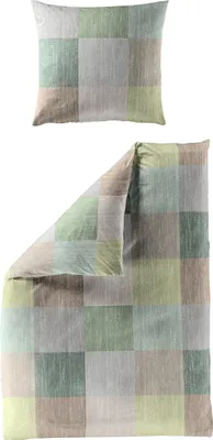 Produktbild von Bierbaum Bettwäsche grün 1x 135x200 cm + 1x 80x80 cm