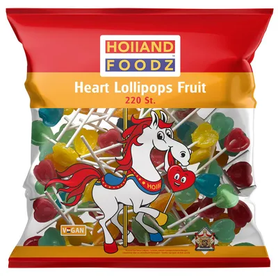 Produktbild von Holland Foodz Herz Lollis 220er