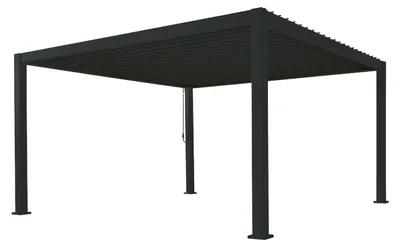 Produktbild von Cadiz Terrassenüberdachung 360x360x250 Anthrazit mit Lamellendach