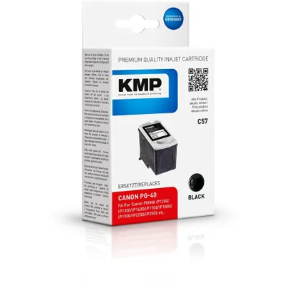 Produktbild von KMP C57 Tintenpatrone schwarz kompatibel mit PG-40