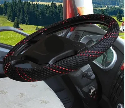 Image de Housse de volant - Cuir antidérapant - Noir