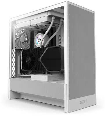 Obrázek produktu pro NZXT H5 Flow 2024 weiss Tempered Glass