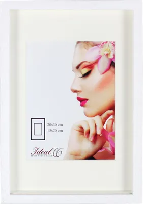 Produktbild von 3D Objektrahmen Holz Bilderrahmen Shirt Trikot Wanddeko Rahmen Collage Poster S223 - Farbe: Weiß | Format: 13x18