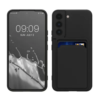 Immagine prodotto di custodia per cellulare kwmobile compatibile con Samsung Galaxy S22 - cover per cellulare con scomparto per schede - in nero