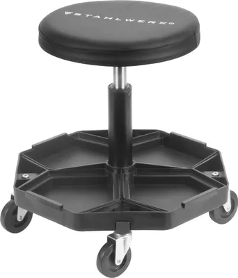 Produktbild von STAHLWERK Werkstatthocker WRH-57 ST Schwarz mit 120 kg Tragkraft Werkstattsitz