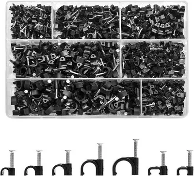 Immagine prodotto di Fermacavi 700 pezzi, fissaggio cavi, nero