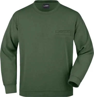 Produktbild von Klassisches Sweatshirt mit Brusttasche dark-green, Gr. M