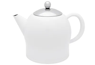 Produktbild von BREDEMEIJER Teekanne Minuet 1,4l doppelwandig Edelstahl matt weiß